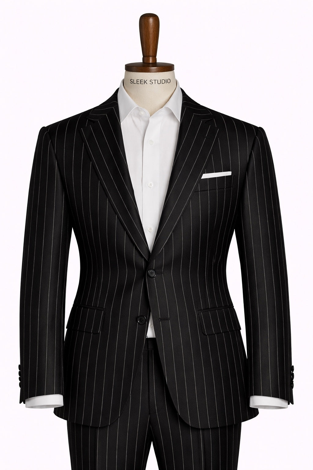 Single-Breasted Striped Suit
