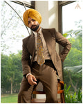 Rich Brown Single-Breasted Suit