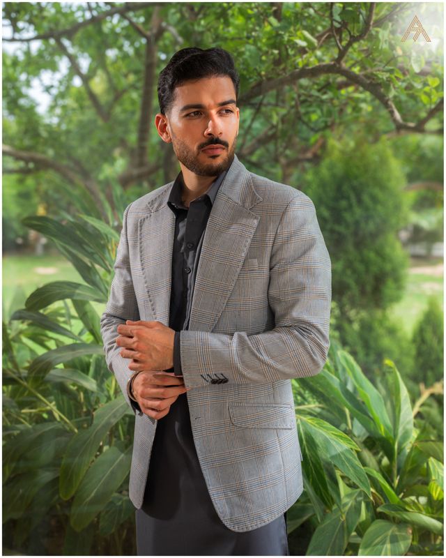 Grey Check Blazer