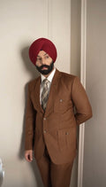 Caramel Brown Single-Breasted Suit