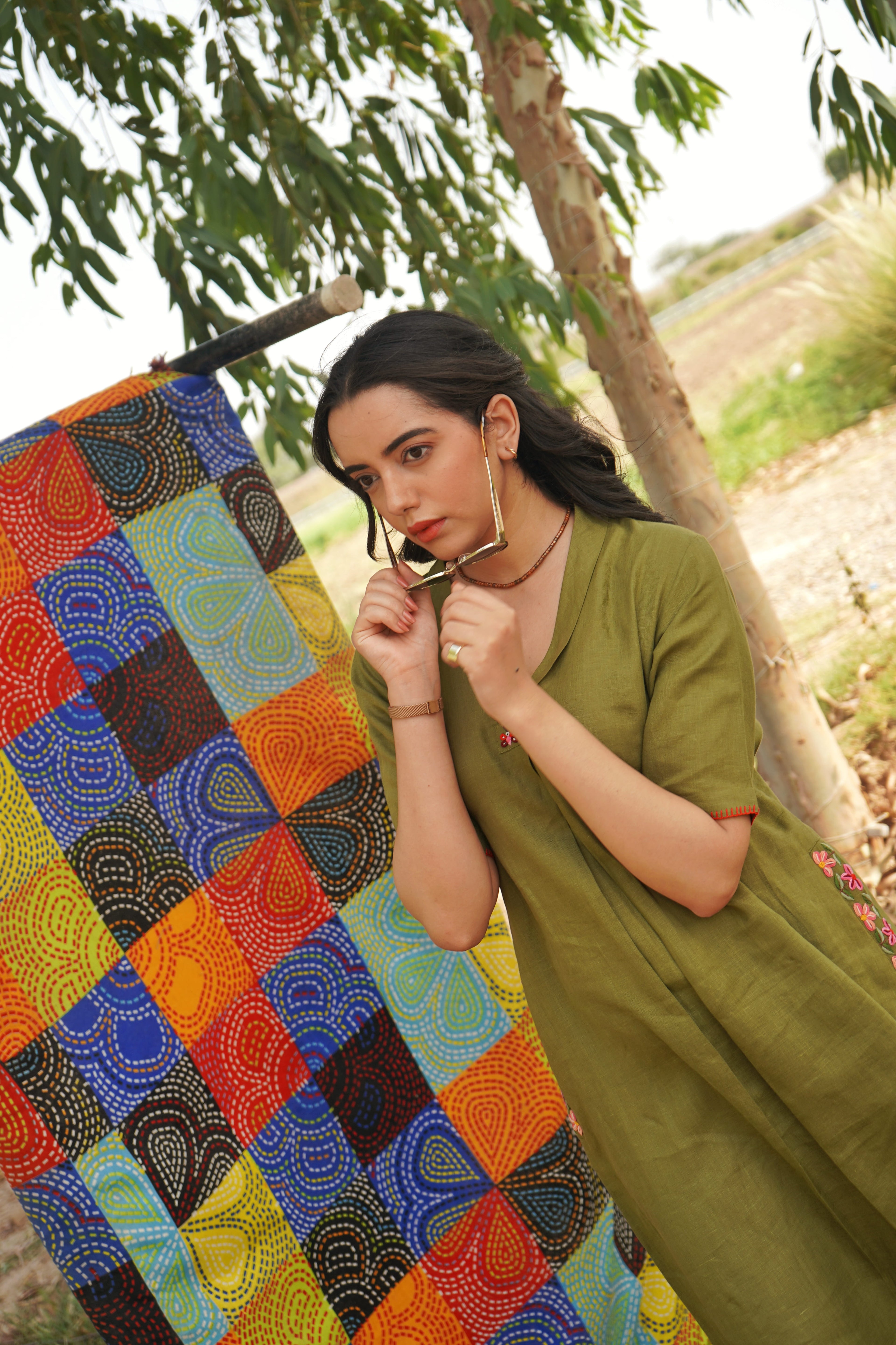 Olina Linen Dress