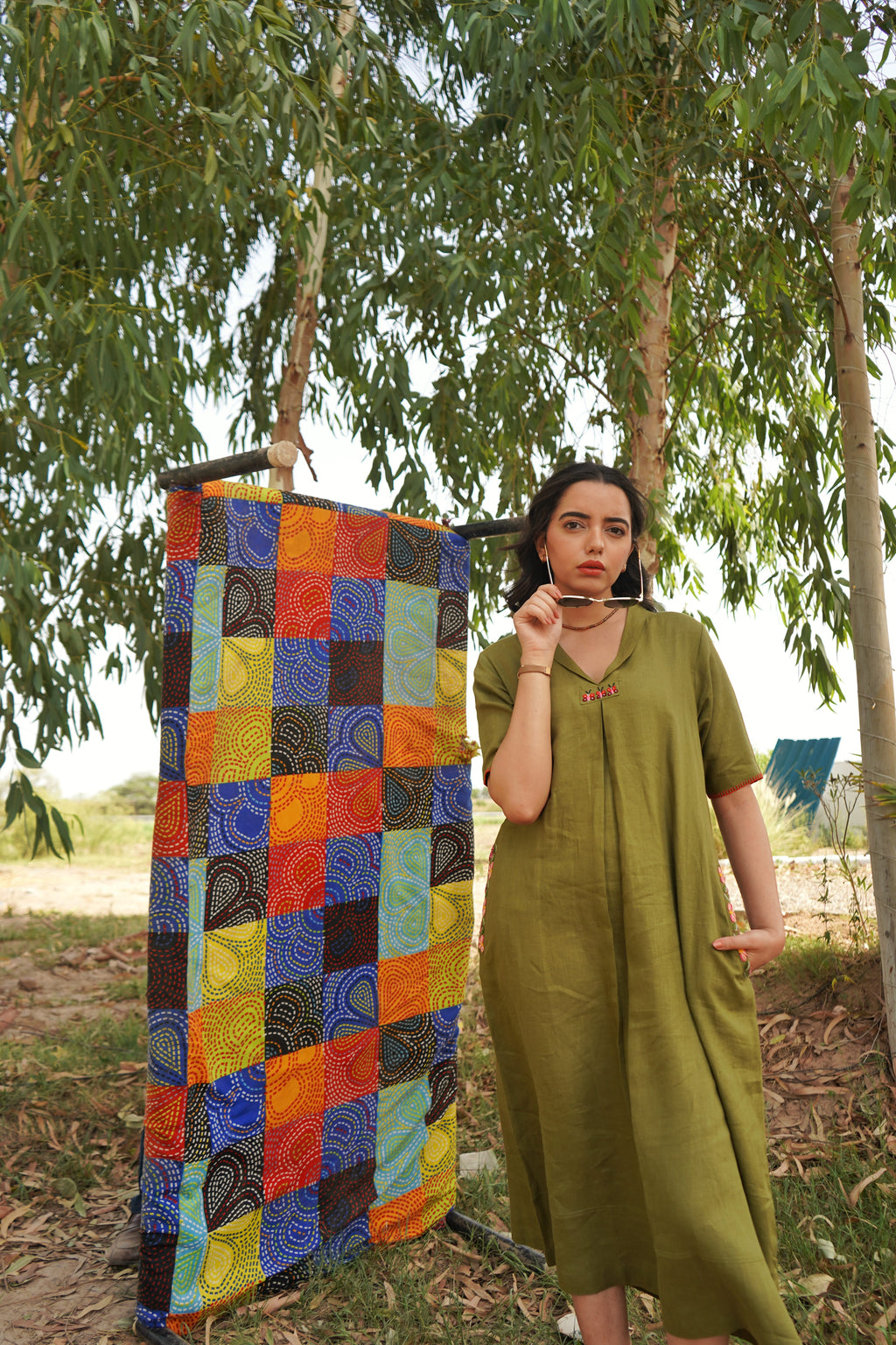 Olina Linen Dress