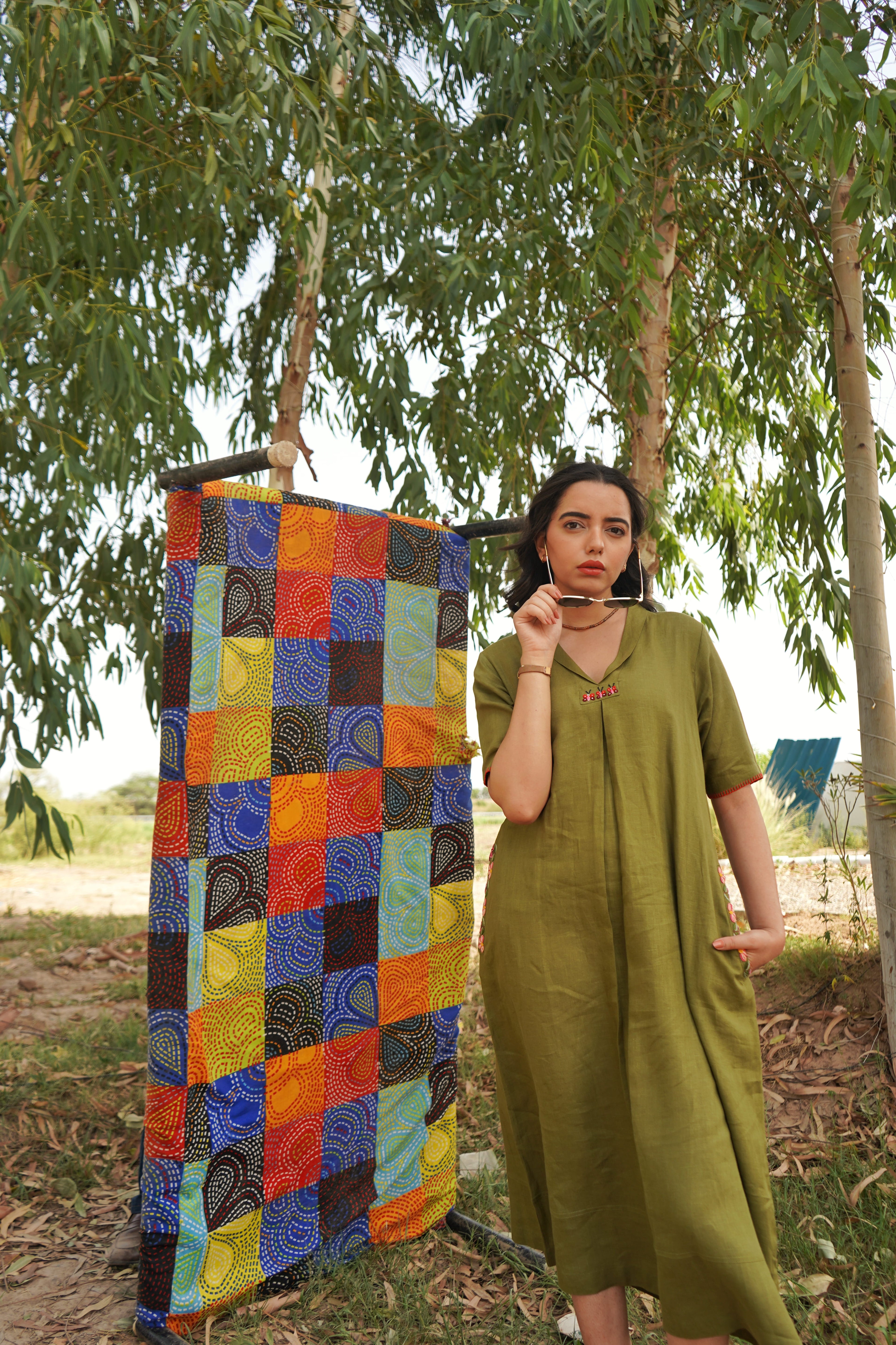 Olina Linen Dress