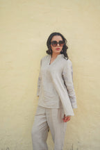 Pintuck-Poise Linen Co-ord Set