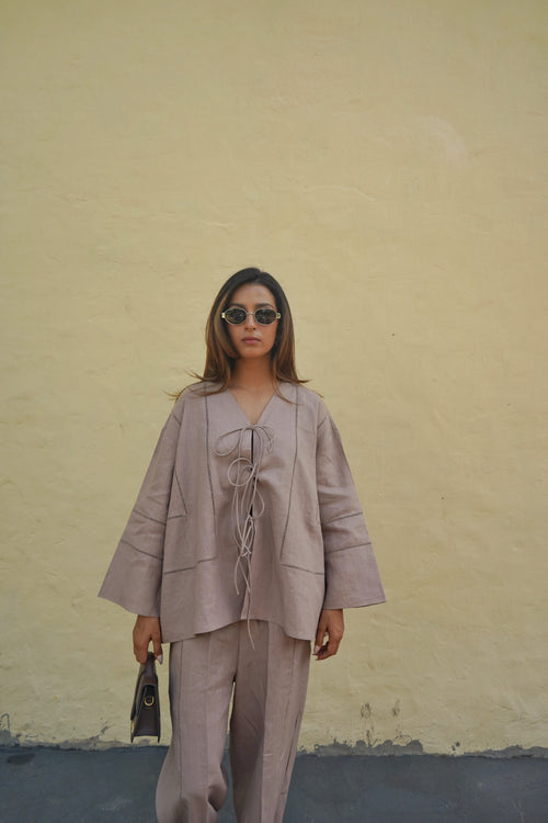 Stone Veil Linen Co-ord Set