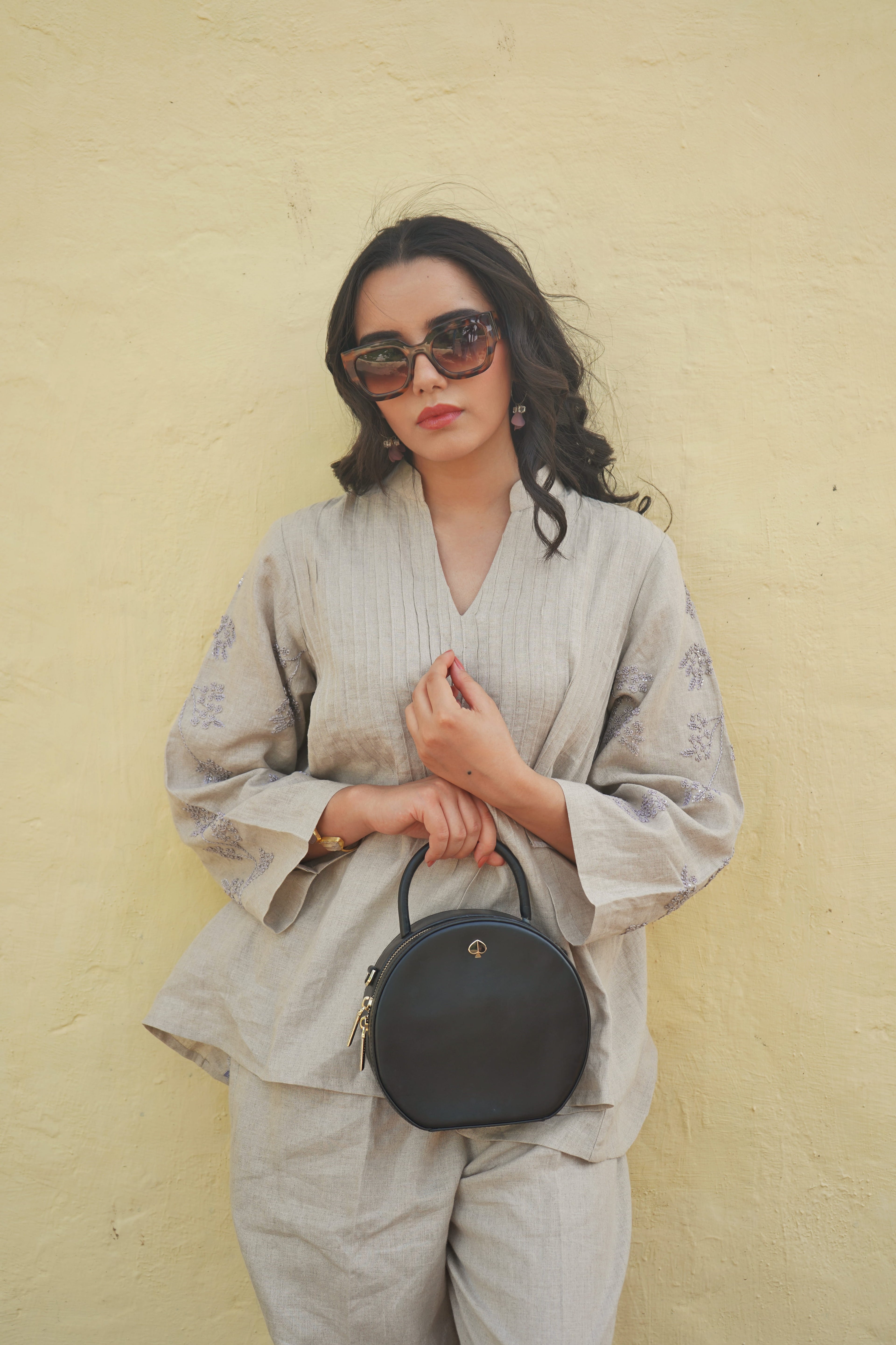 Pintuck-Poise Linen Co-ord Set