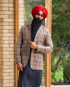 Brown Check Blazer