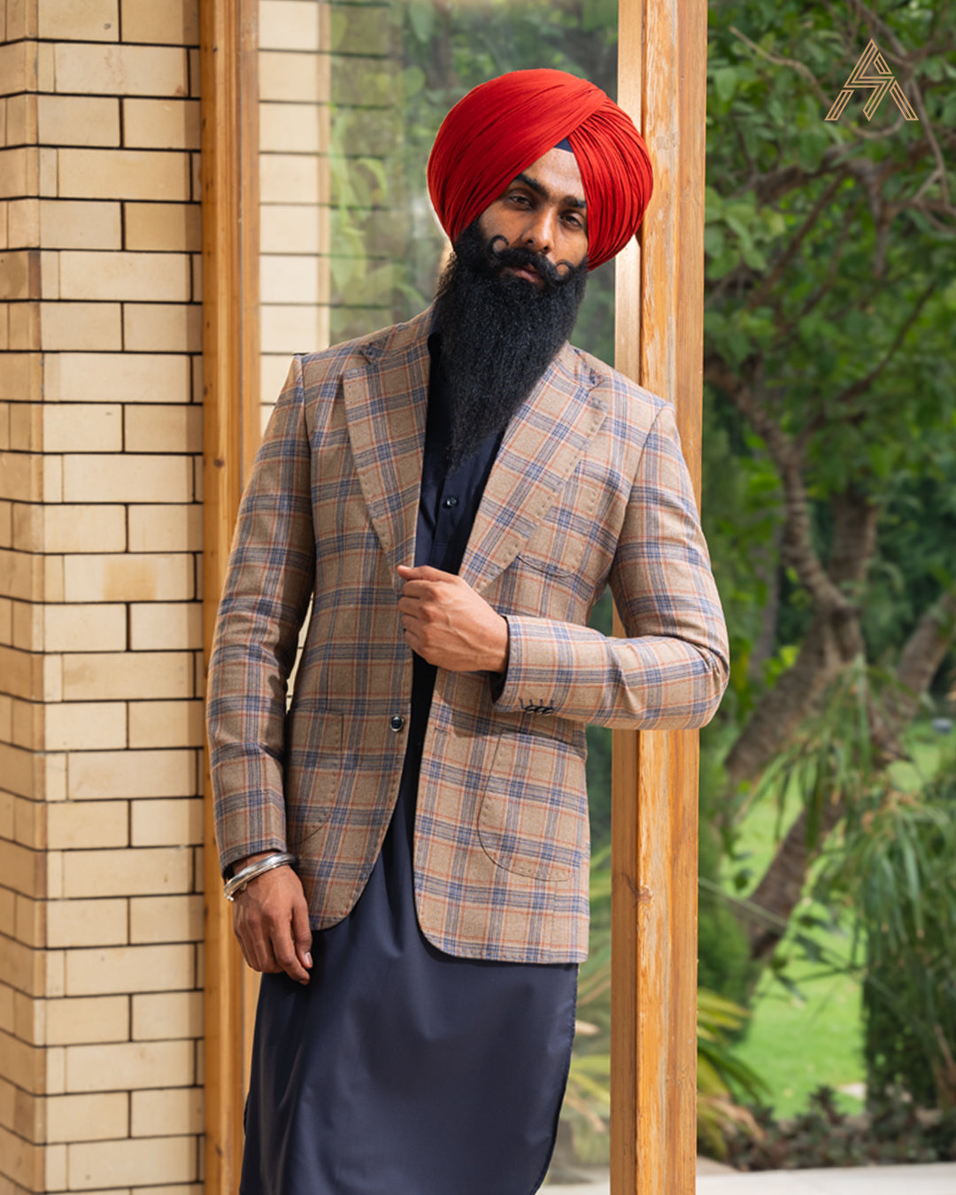 Brown Check Blazer