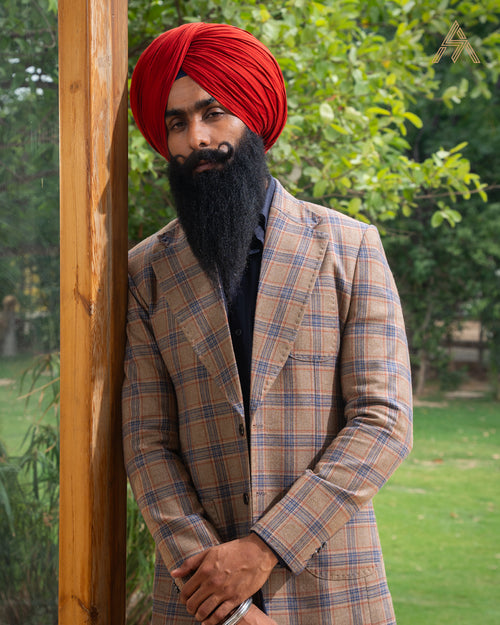 Brown Check Blazer