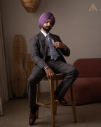 Charcoal Grey Single-Breasted Suit