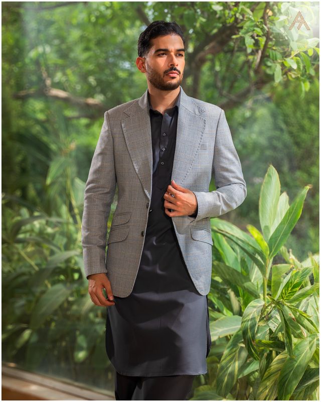 Grey Check Blazer