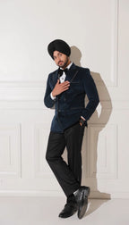 Midnight Navy Double-Breasted Tuxedo