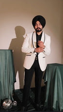Ivory Black Contrast Tuxedo