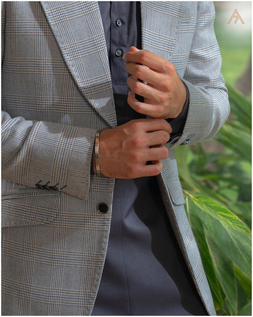 Grey Check Blazer