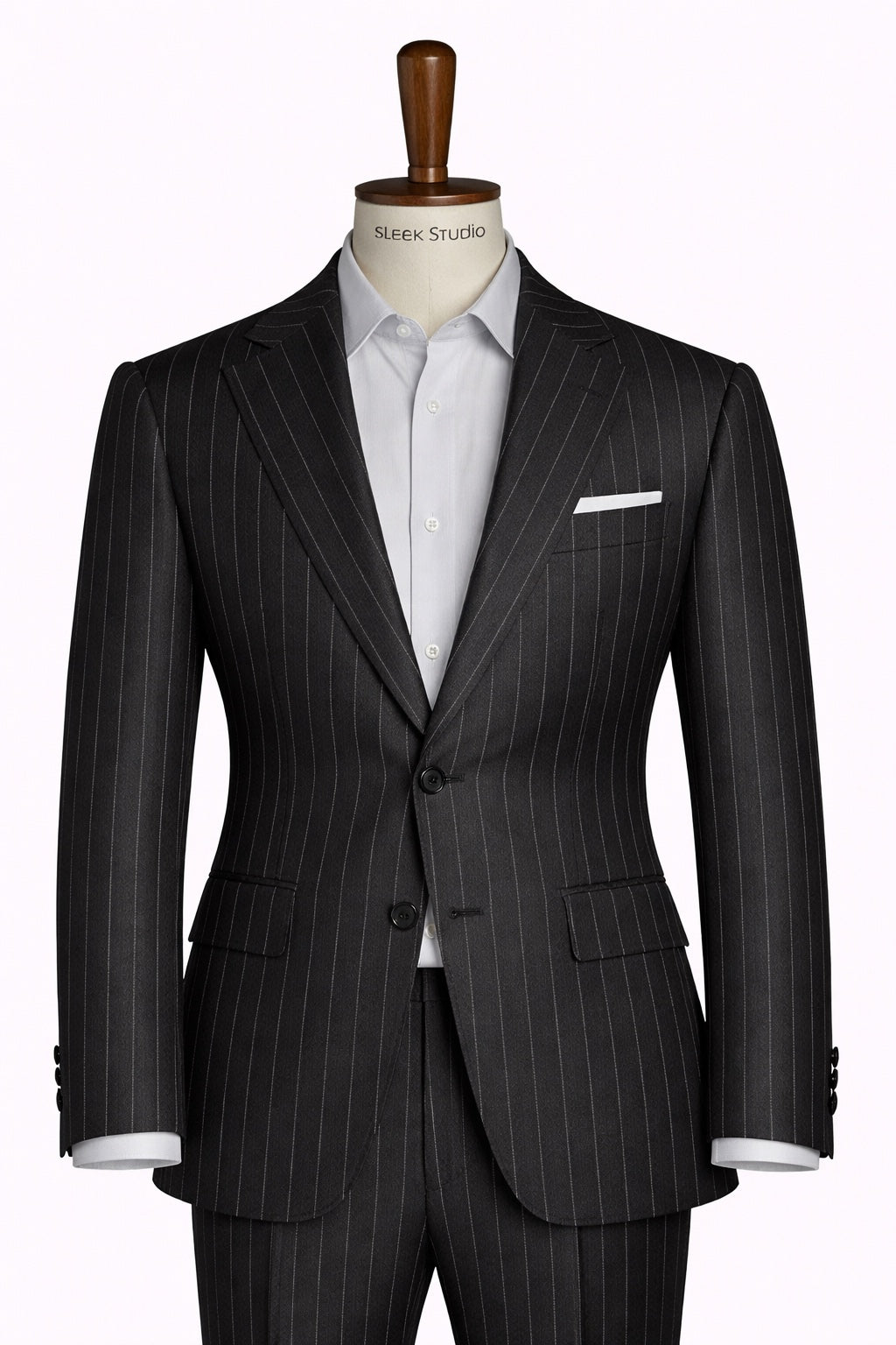 Single-Breasted Striped Suit