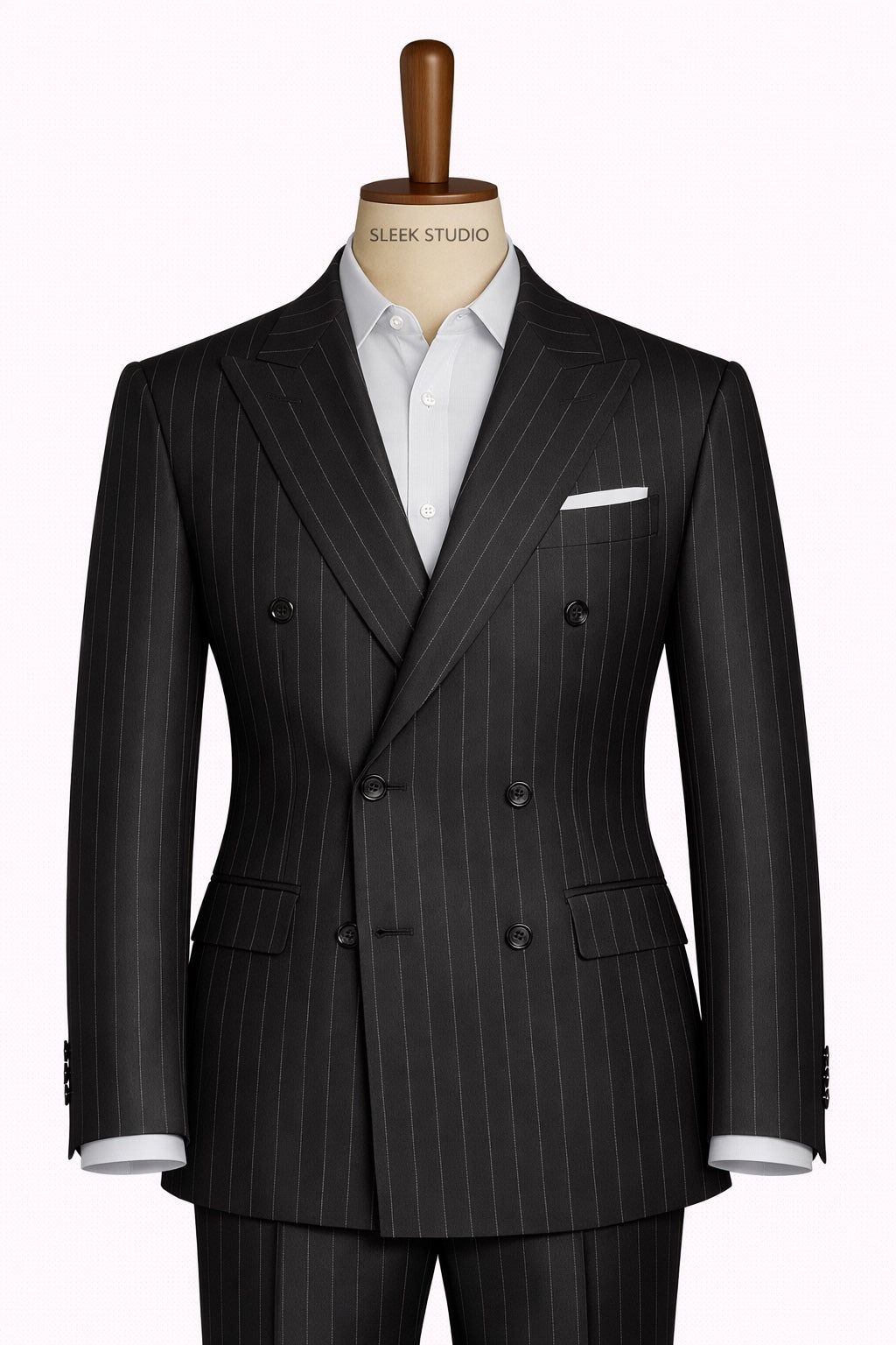 Double-Breasted Striped Suit