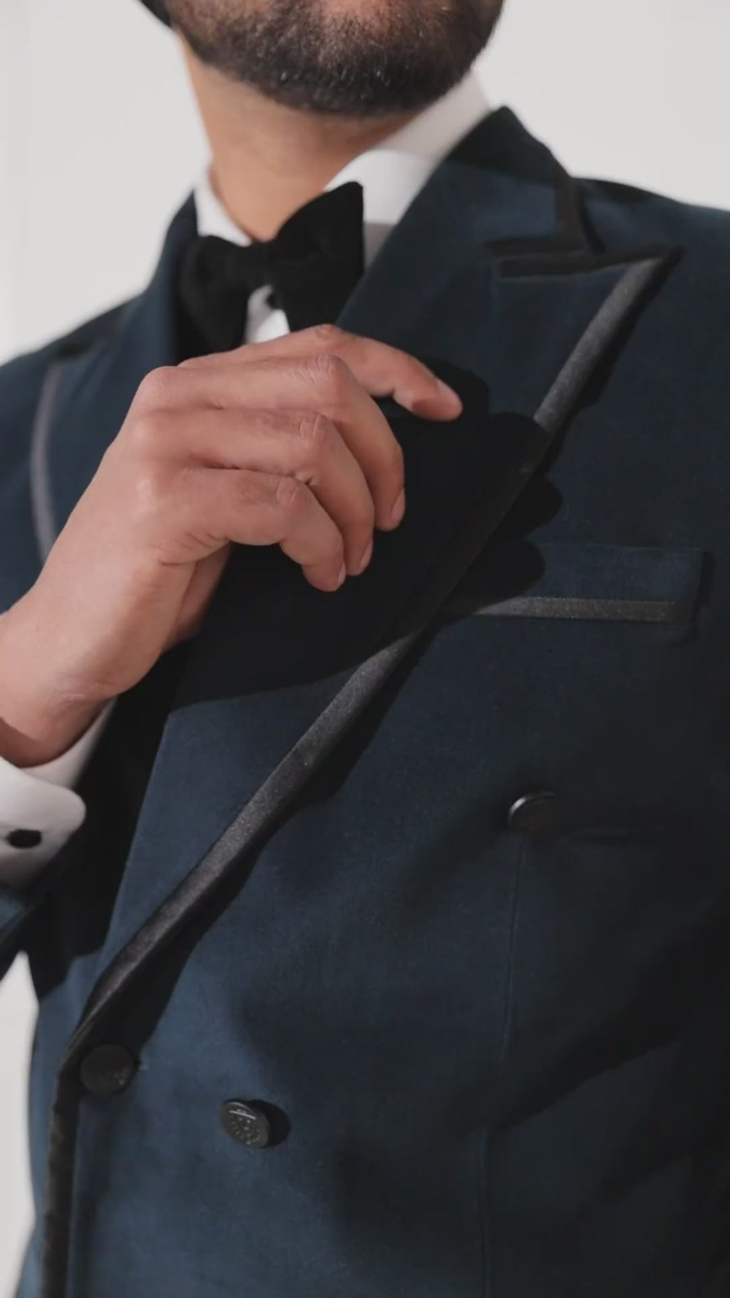 Midnight Navy Double-Breasted Tuxedo