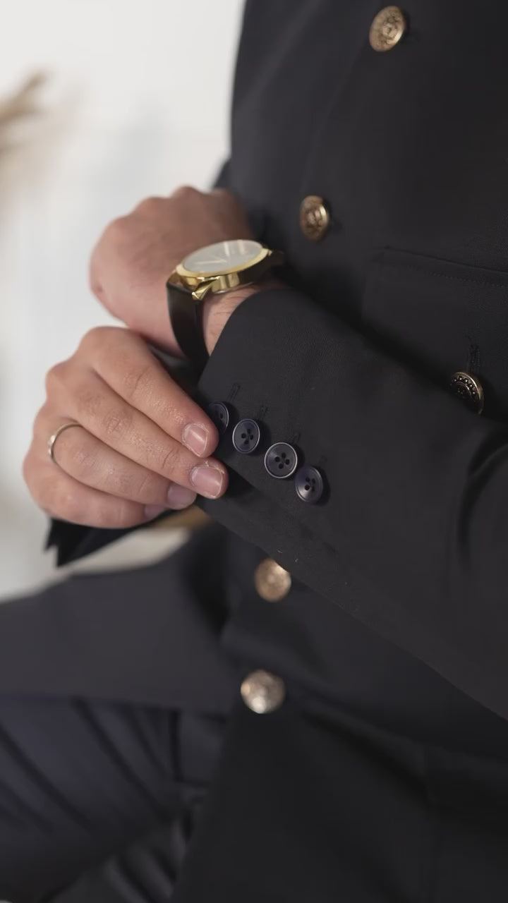 Black Jodhpuri Suit
